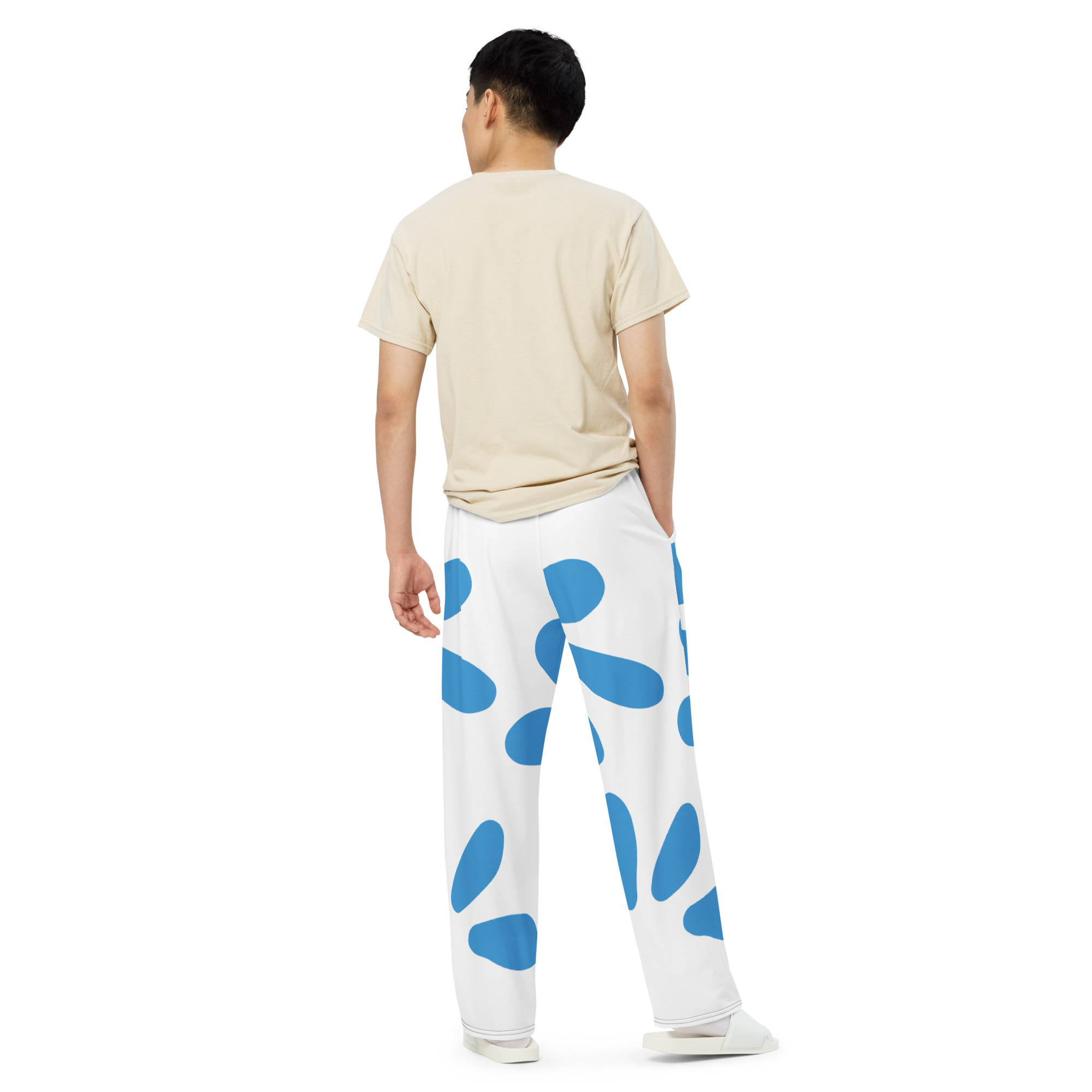 All-over print unisex wide-leg pants - Image 4