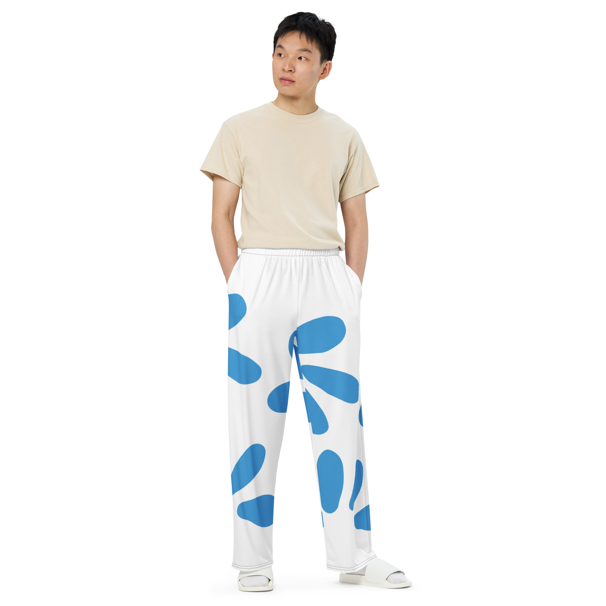 All-over print unisex wide-leg pants - Image 3