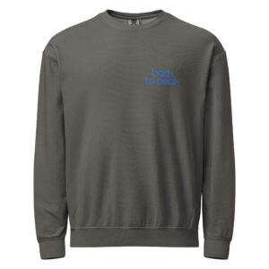 Alternative view of Unisex garment-dyed fleece crewneck sweatshirt
