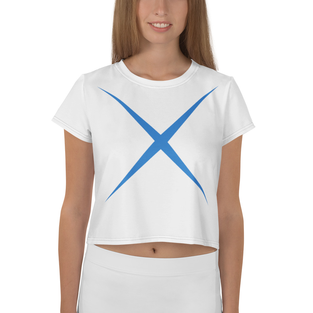 Ladies’ all-over pattern crop T-shirt - Image 6
