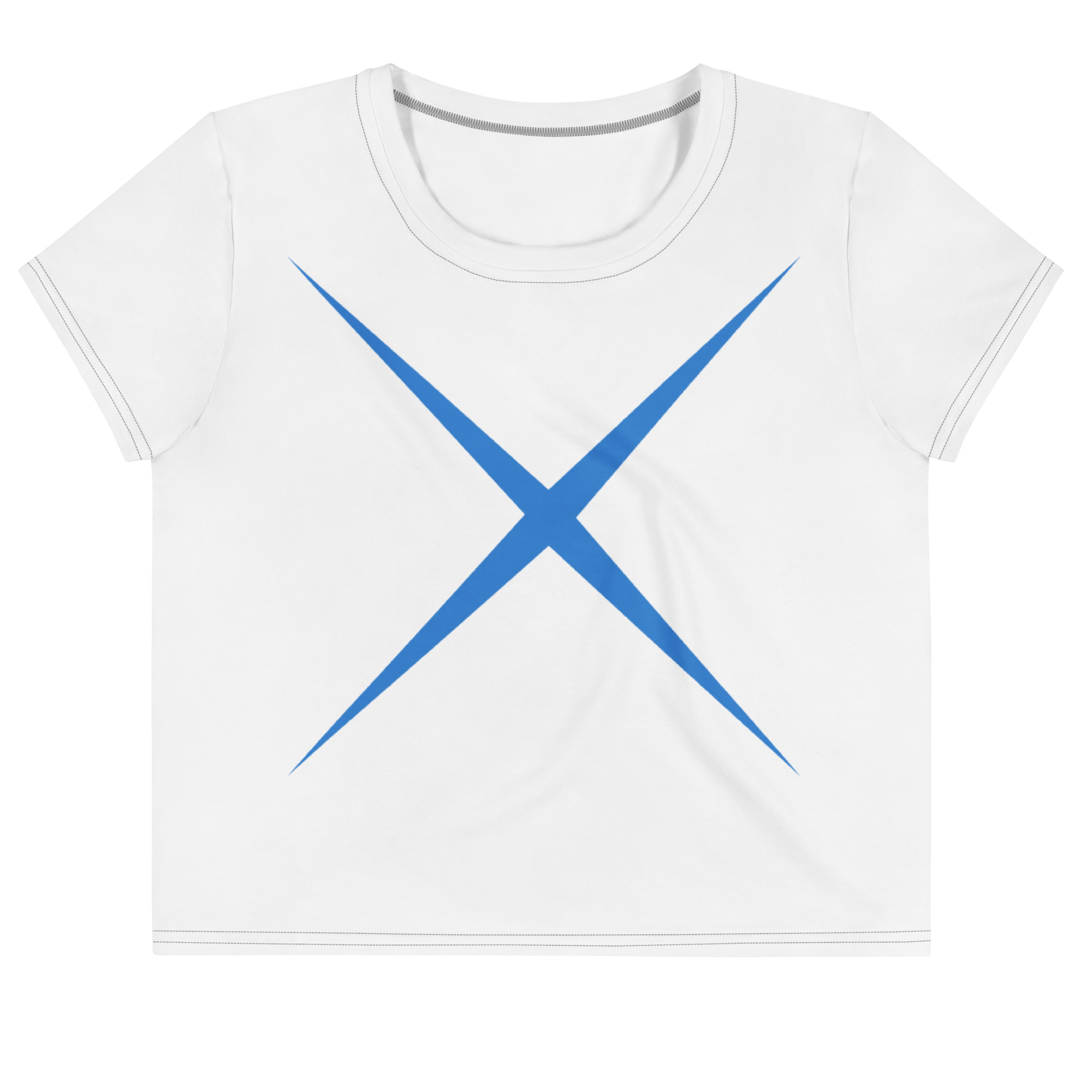 Ladies’ all-over pattern crop T-shirt - Image 2