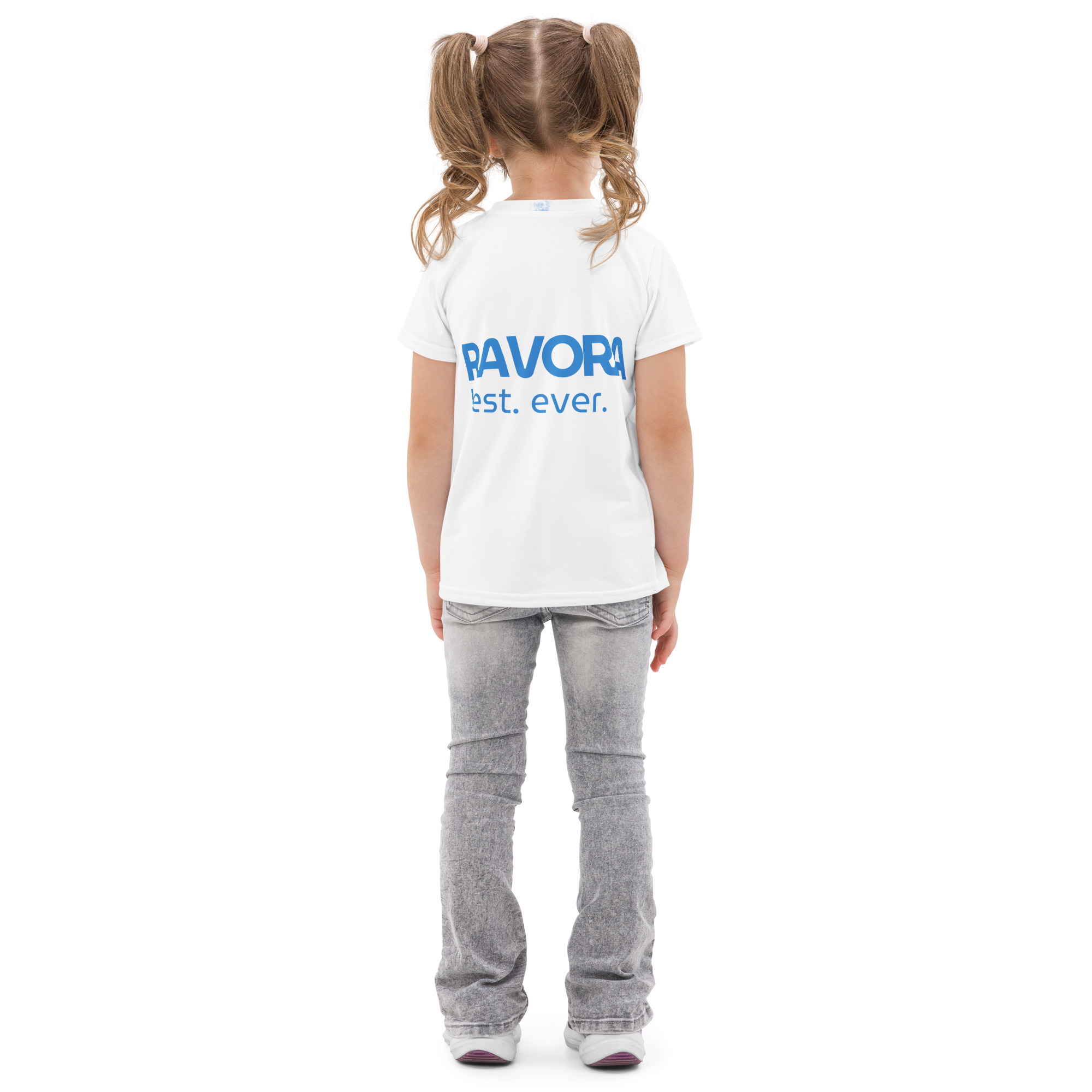 Kids Cotton Blue Scribble Tee - Image 3