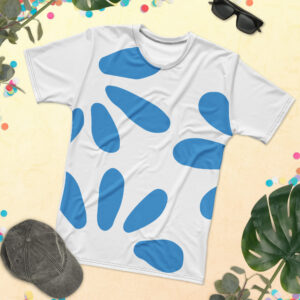 Minimal Blue Petal Graphic Tee