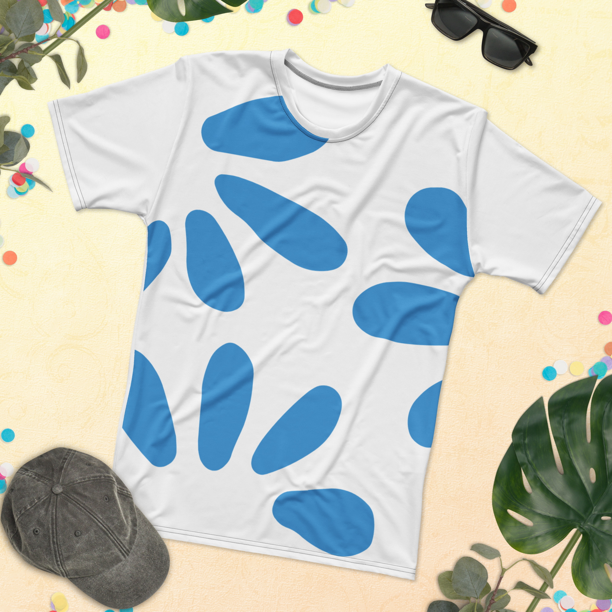 Minimal Blue Petal Graphic Tee
