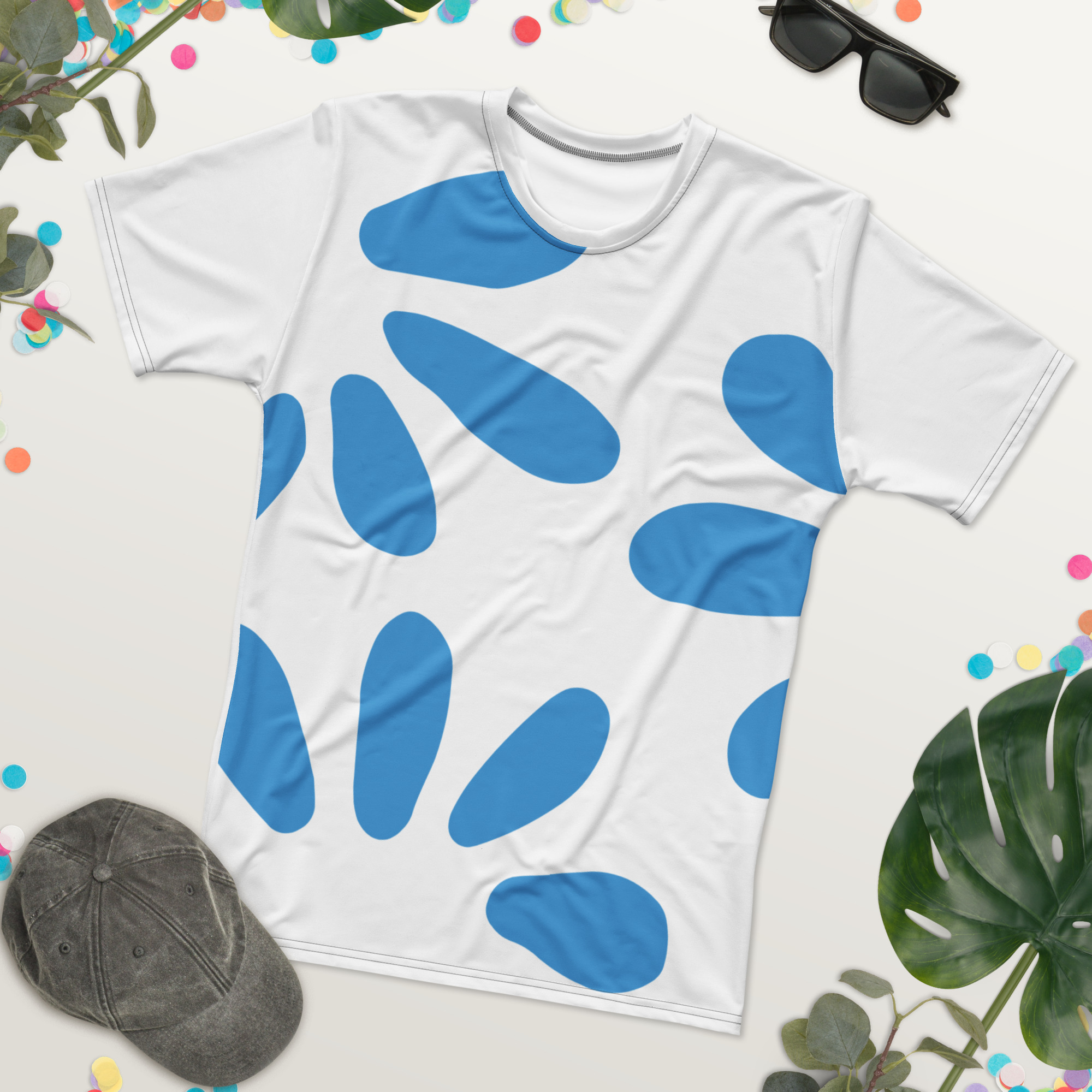 Minimal Blue Petal Graphic Tee - Image 5