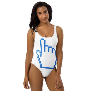 Pixel Click Graphic One-Piece Swimsuit