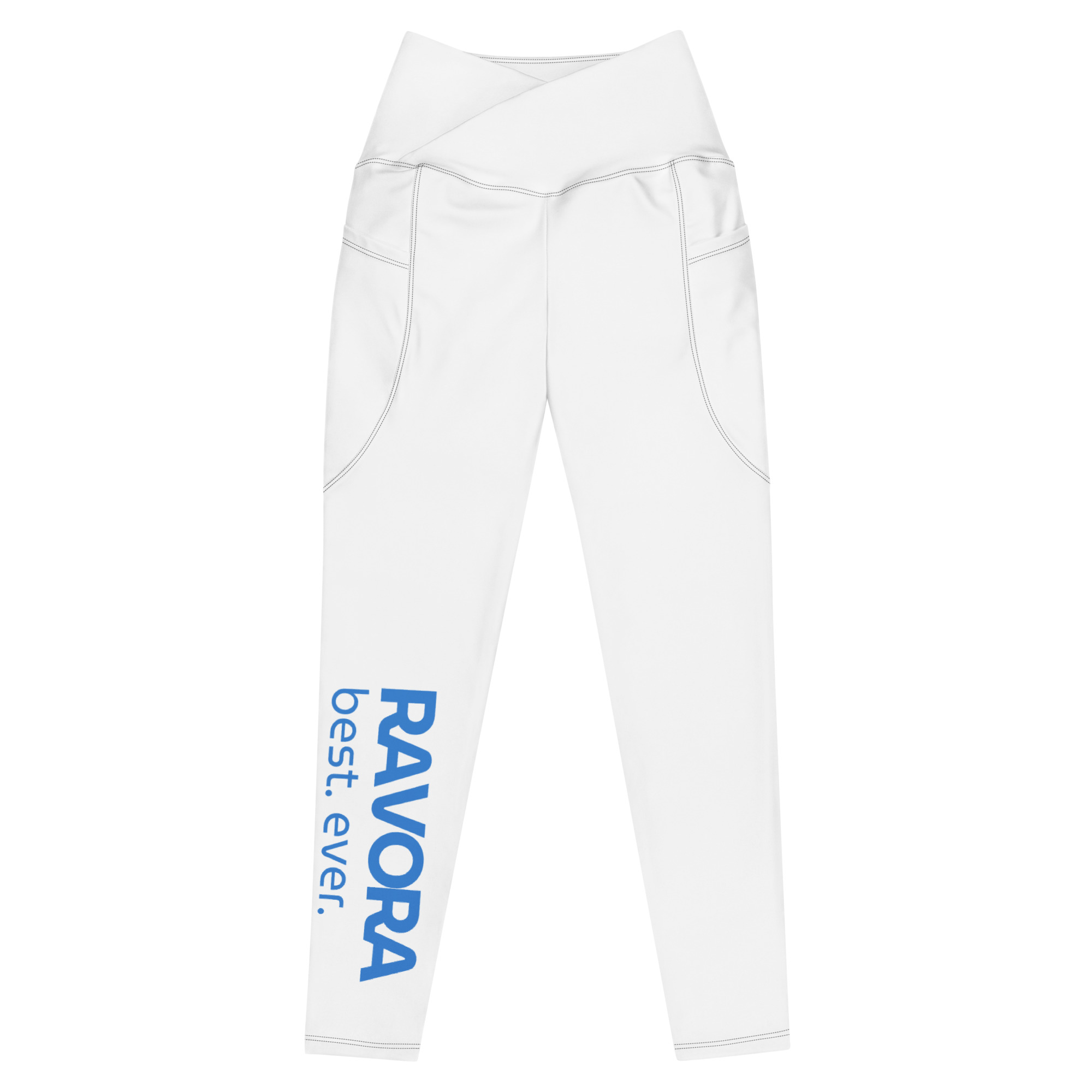 RAVORA Women’s Cross-Waist Pocket Leggings