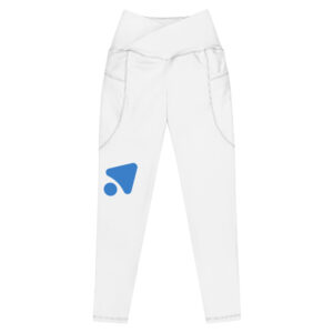 Activewear leggings with crossover design and pockets