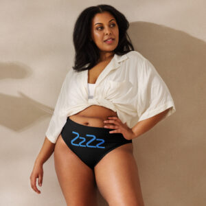 Recycled high-waisted bikini bottom