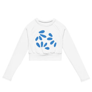 Recycled material long-sleeve crop tee