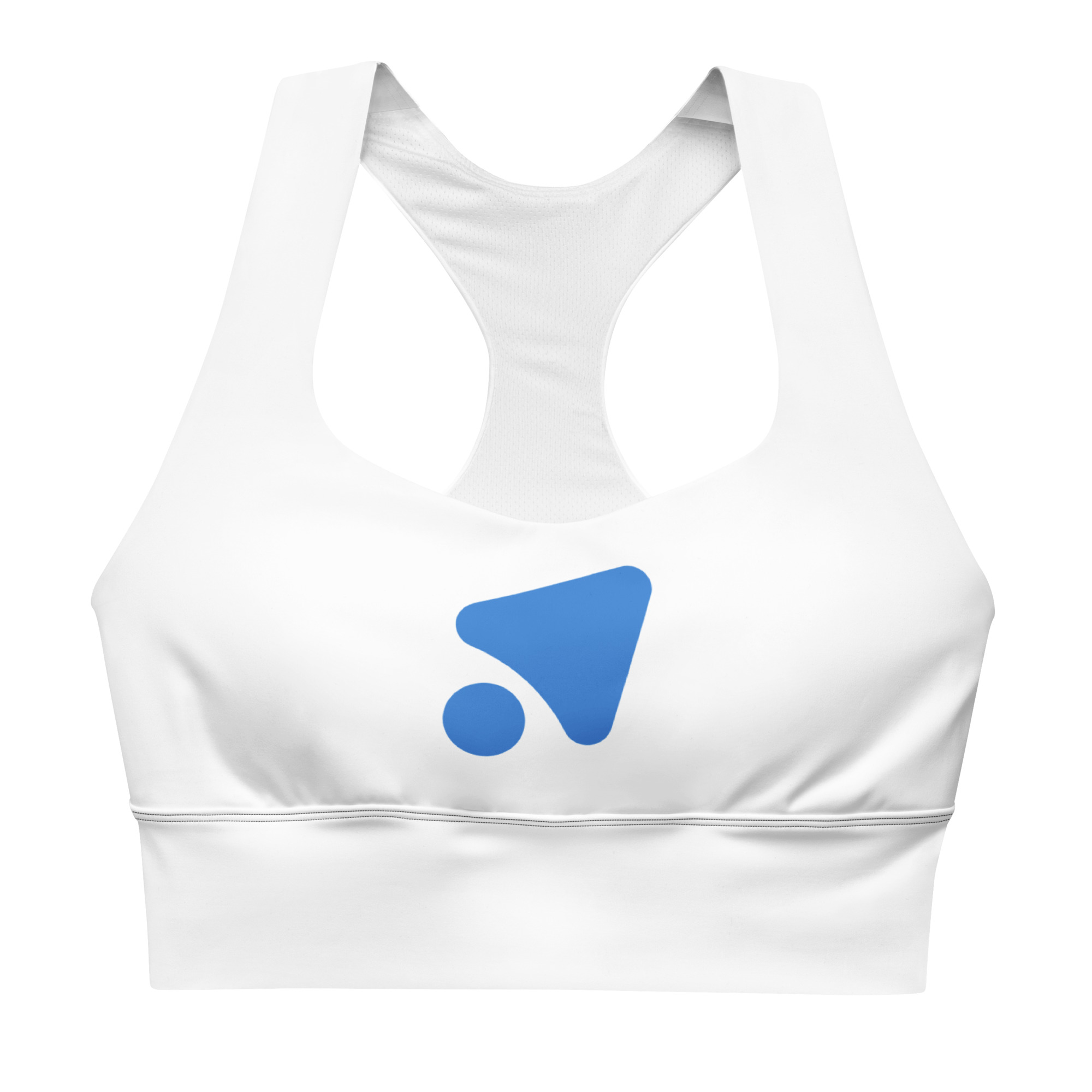 Longline sports bra crafted from sustainable recycled fabric - Image 2