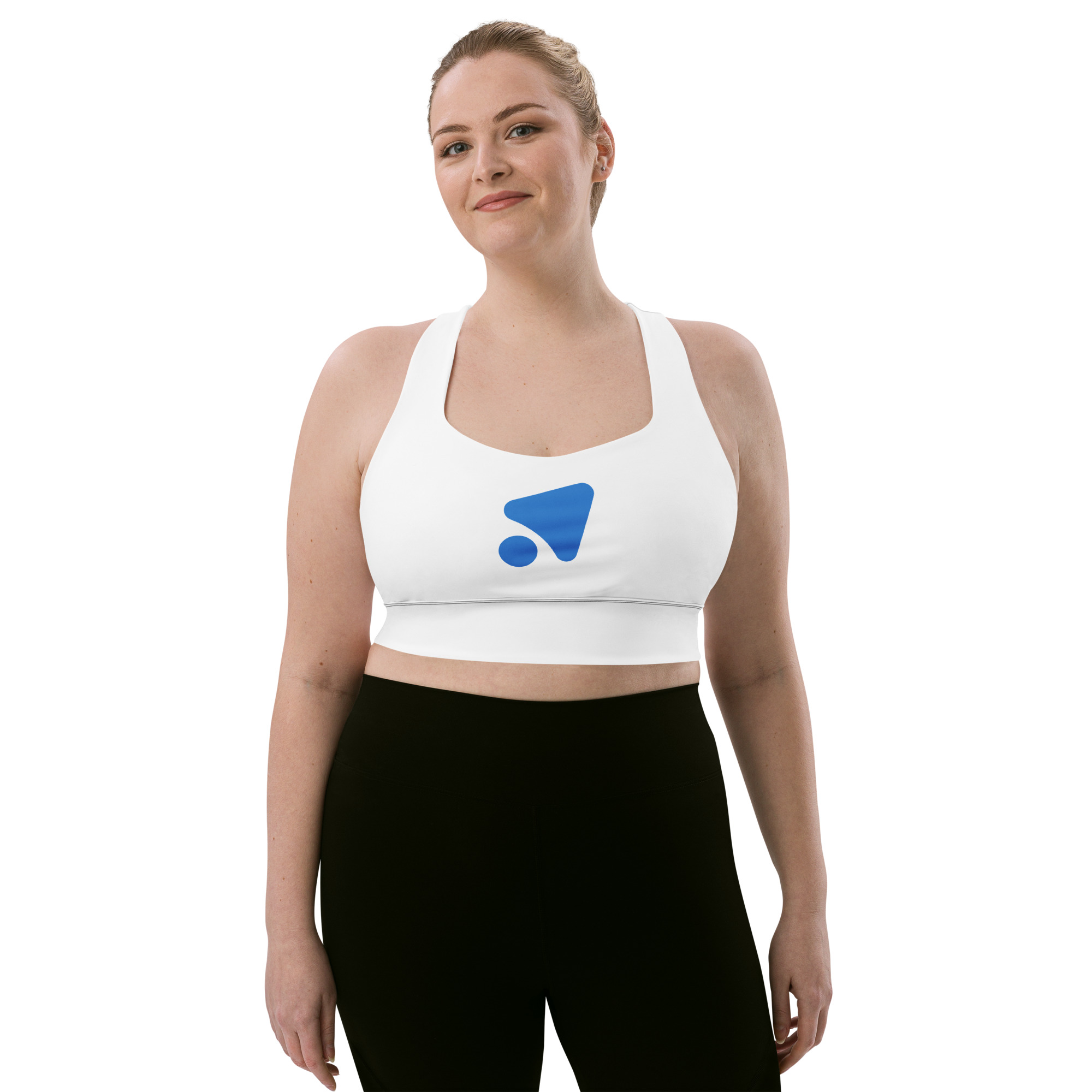 Longline sports bra crafted from sustainable recycled fabric - Image 5