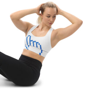 Eco Pixel Cursor Longline Sports Bra