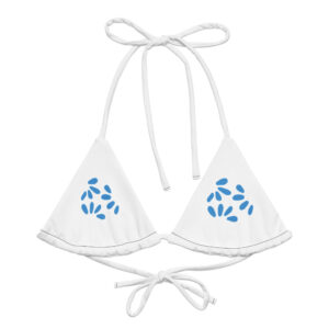 Alternative view of Recycled material patterned string bikini top