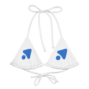 Alternative view of Recycled fabric string bikini top in an all-over print style