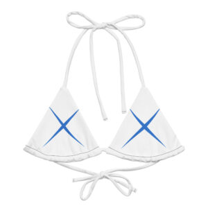 Alternative view of Eco-friendly printed string bikini top