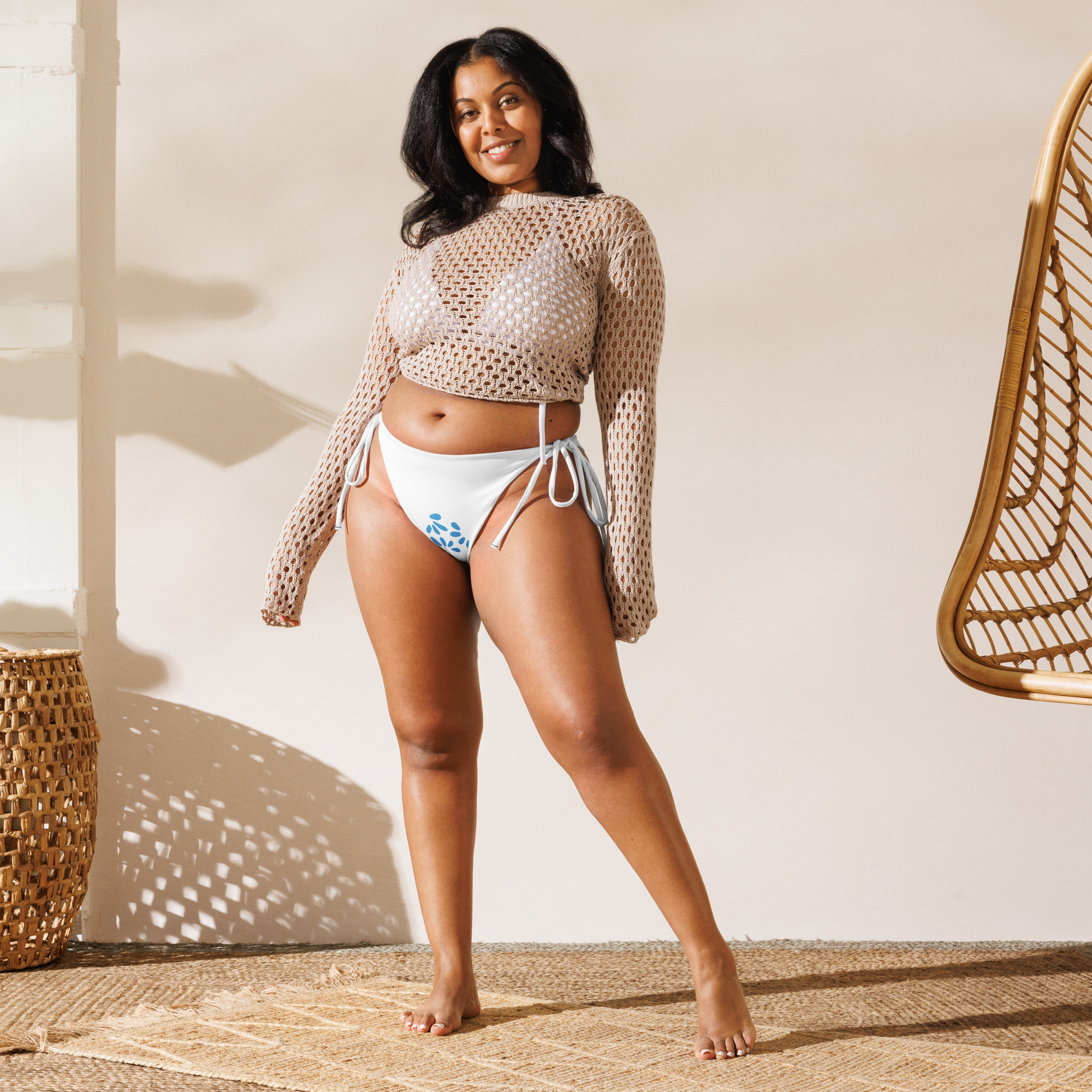 Recycled material all-over print bikini bottom - Image 10