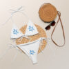 Recycled fabric all-over print string bikini