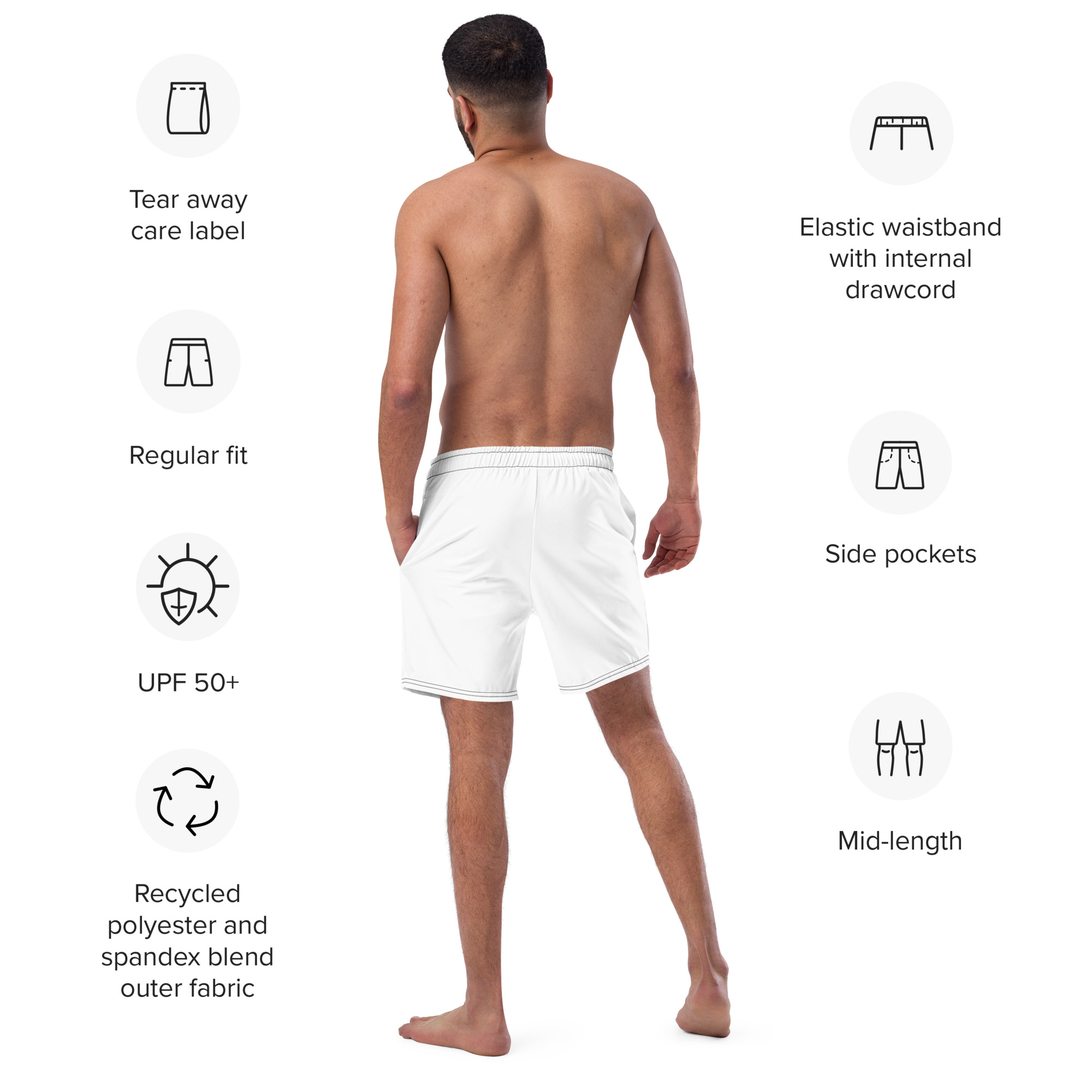 Men’s Recycled Digital Wave Swim Trunks - Image 4