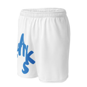 Alternative view of Men’s Breathable Mesh Shorts with “Thanks” Design