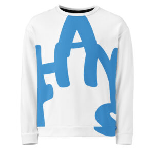 Casual “Thanks” Crew Sweatshirt