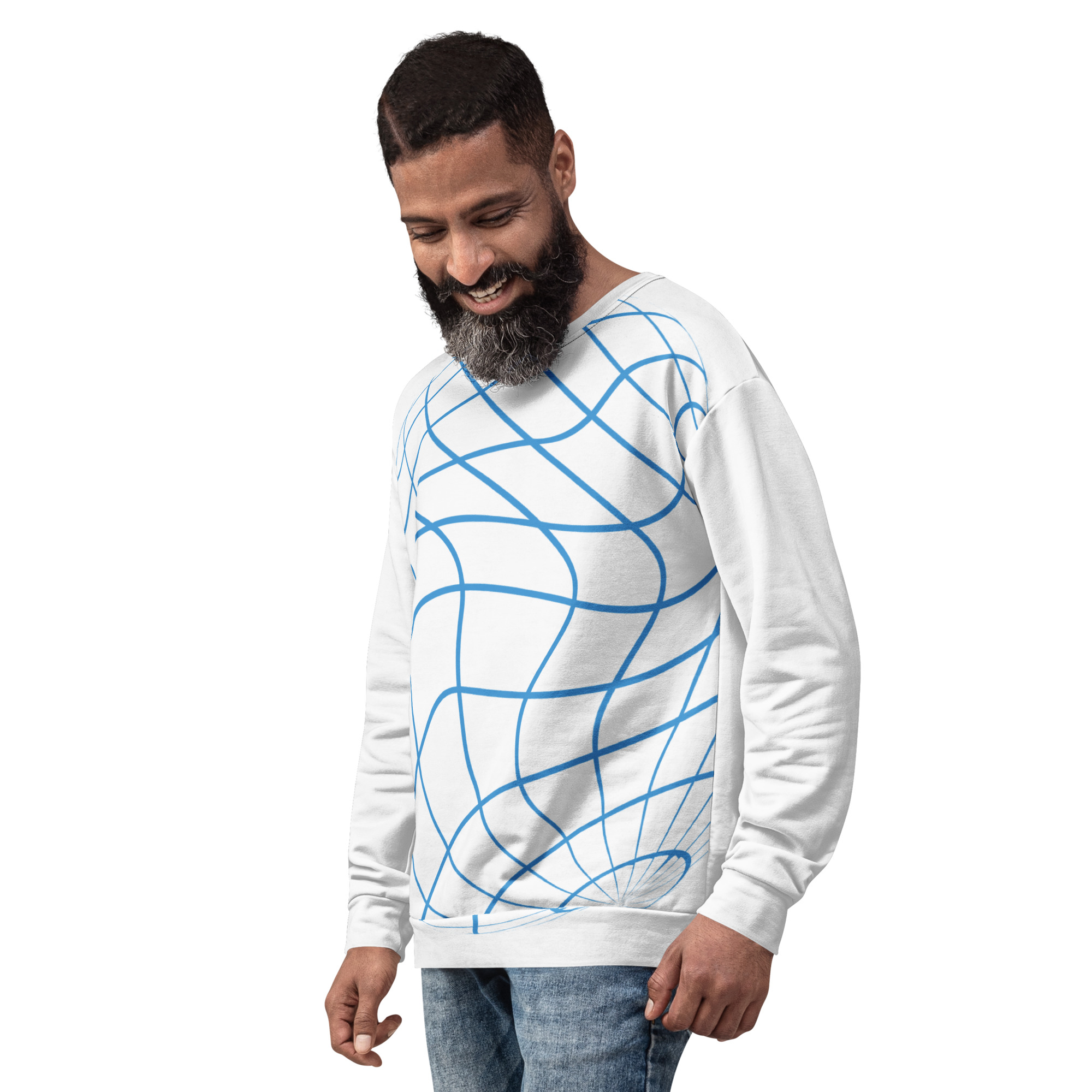 Men’s Futuristic Grid Sweatshirt - Image 8