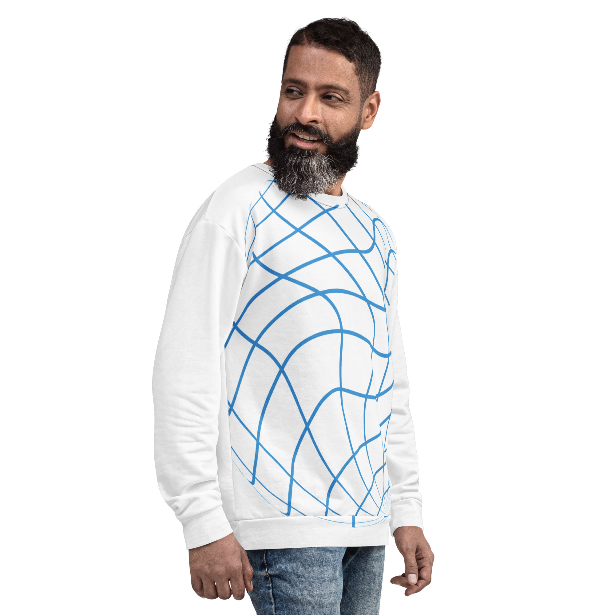 Men’s Futuristic Grid Sweatshirt - Image 7