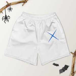 Athletic long shorts with all-over print for men