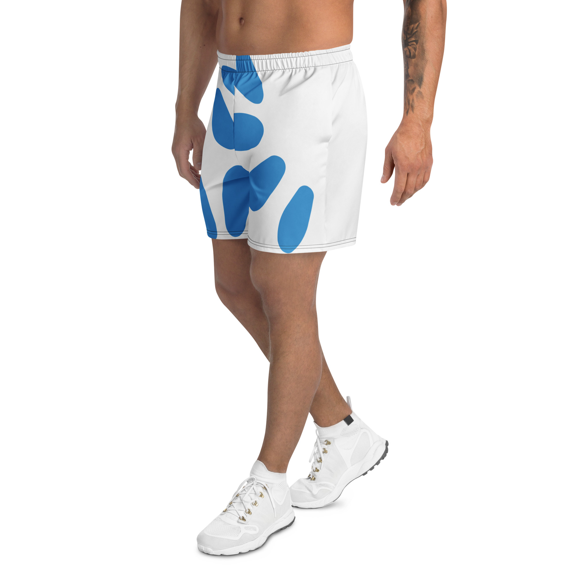 Men’s All-Over Petal Print Athletic Long Shorts - Image 5