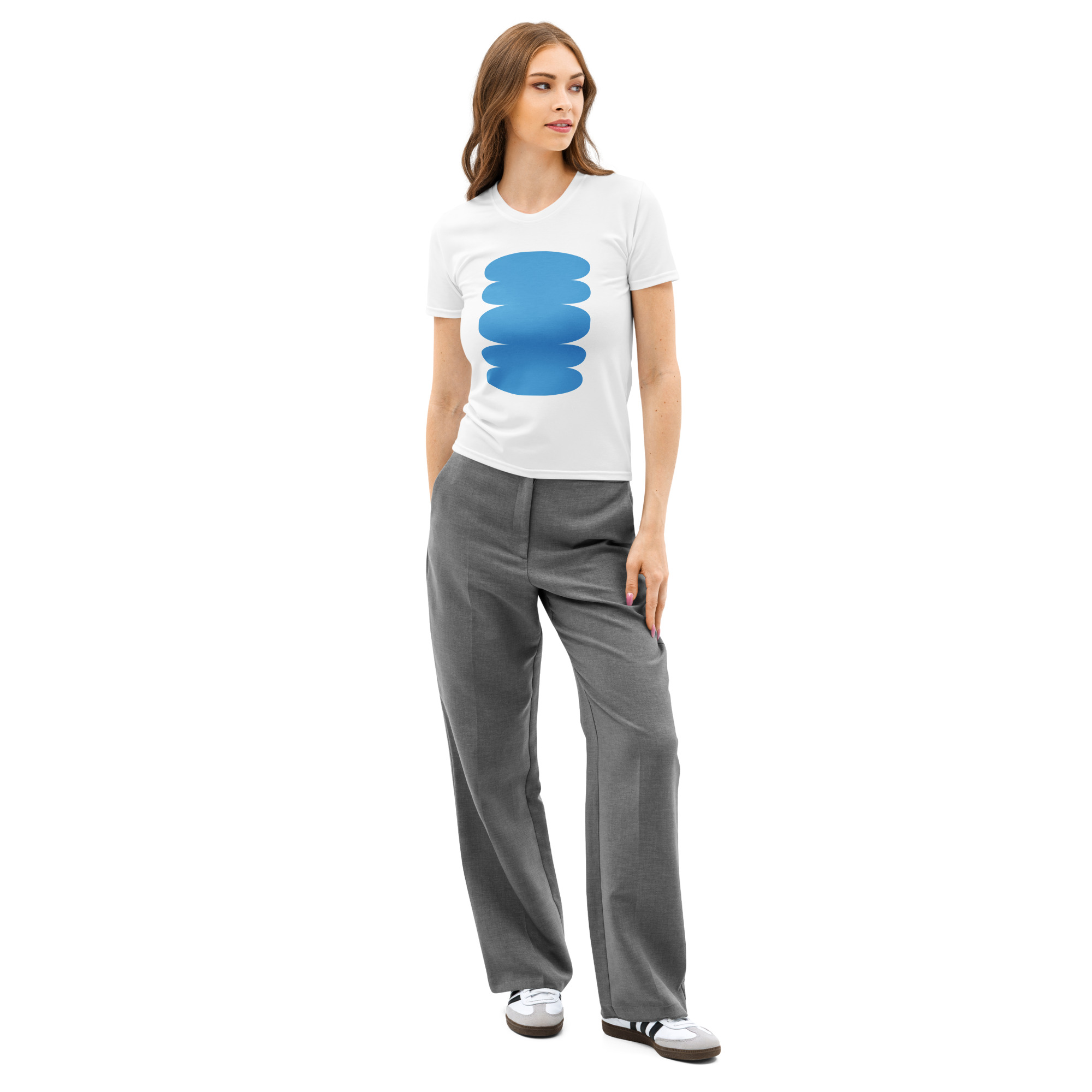 Cotton crew-neck top for women - Image 2