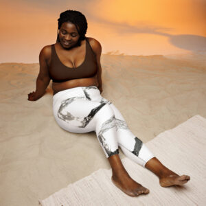 Ice Cube Print Yoga Capri Leggings