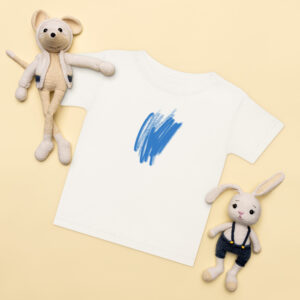 Kids Blue Doodle Crop Top