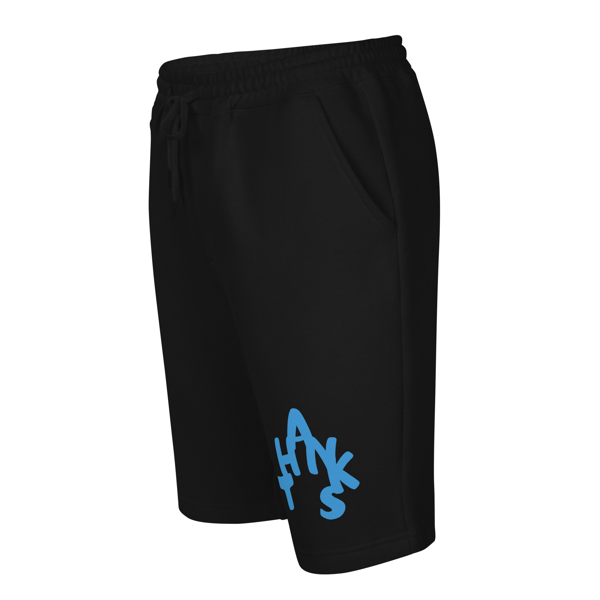 Men’s Fleece Lounge Shorts with Gratitude Print - Image 7