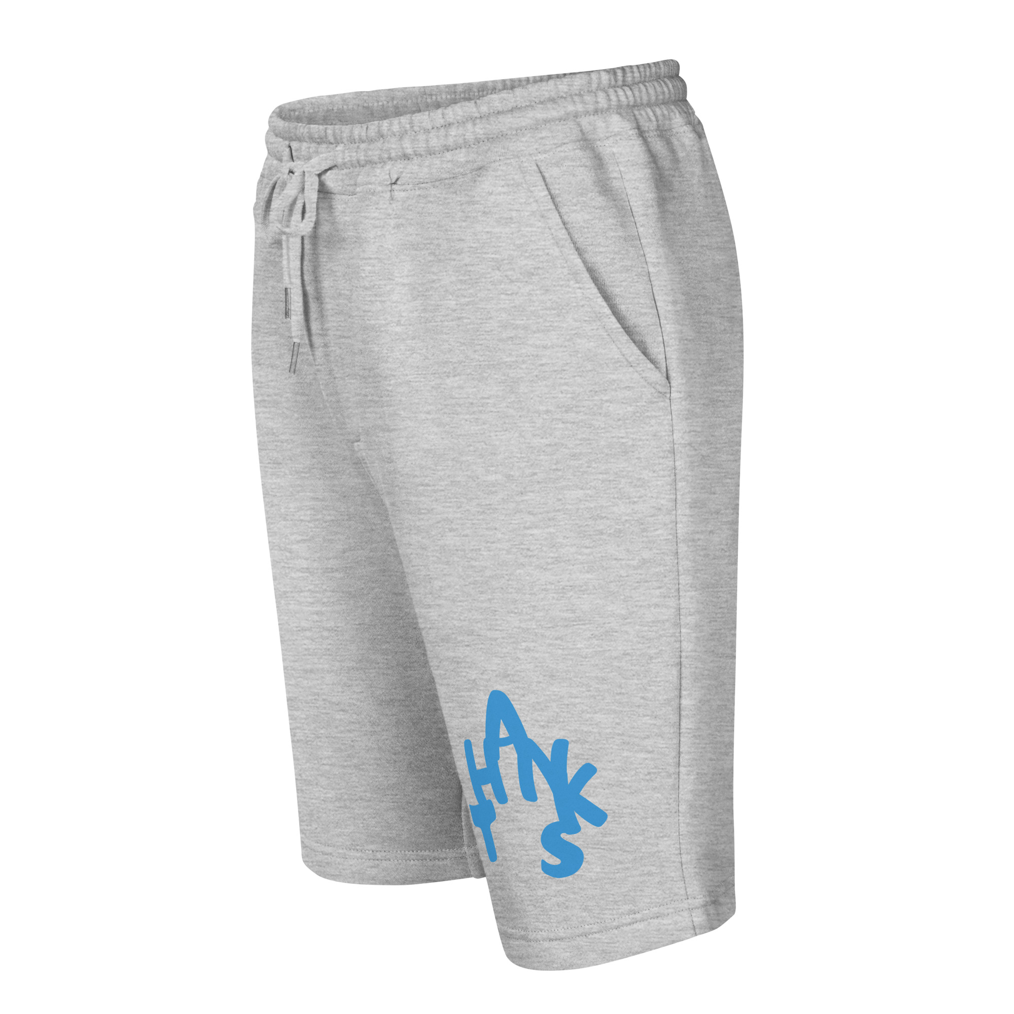 Men’s Fleece Lounge Shorts with Gratitude Print - Image 8