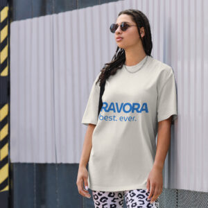 RAVORA Women’s Vintage Oversized Logo Tee
