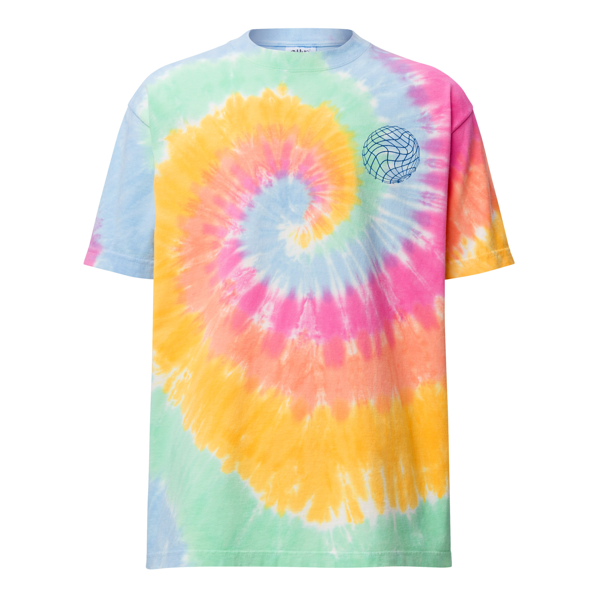 Men’s Cosmic Grid Oversized Tie-Dye Tee - Image 4