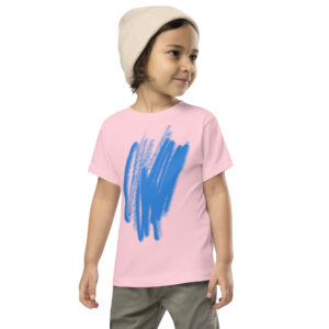 Toddler Blue Scribble Short Sleeve Tee