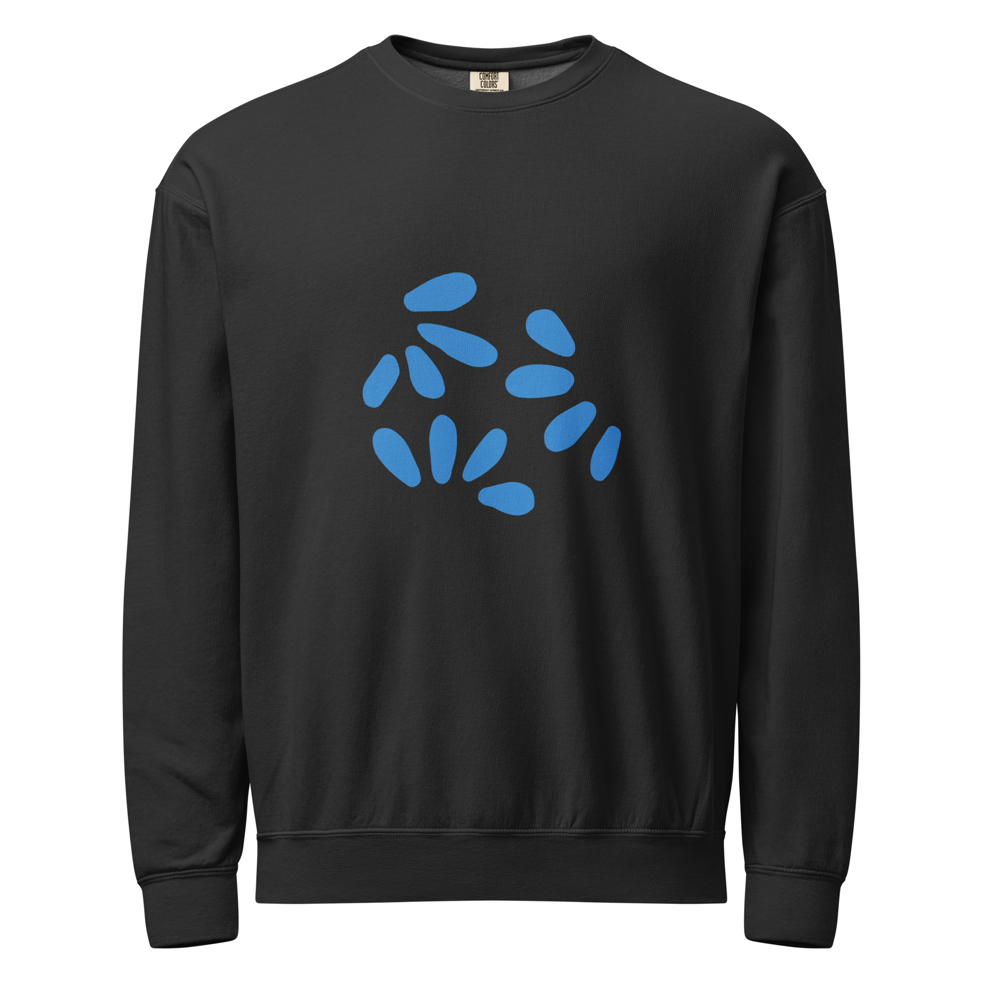 Fleece crewneck sweatshirt with garment dye (unisex) - Image 2