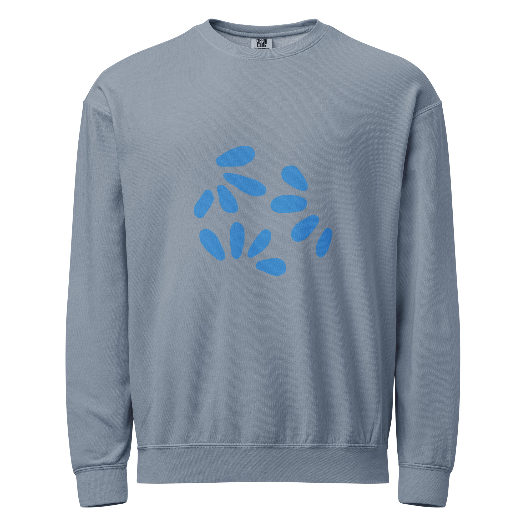 Fleece crewneck sweatshirt with garment dye (unisex) - Image 7