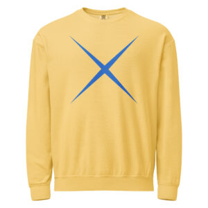 Men’s crewneck sweatshirt in garment-dyed fleece
