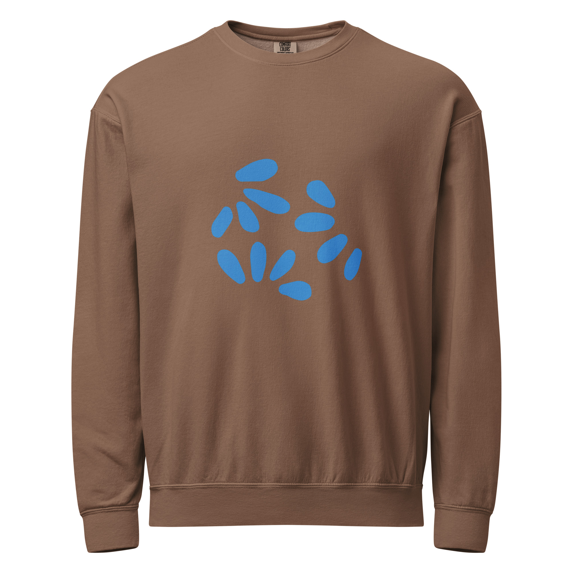Fleece crewneck sweatshirt with garment dye (unisex) - Image 5