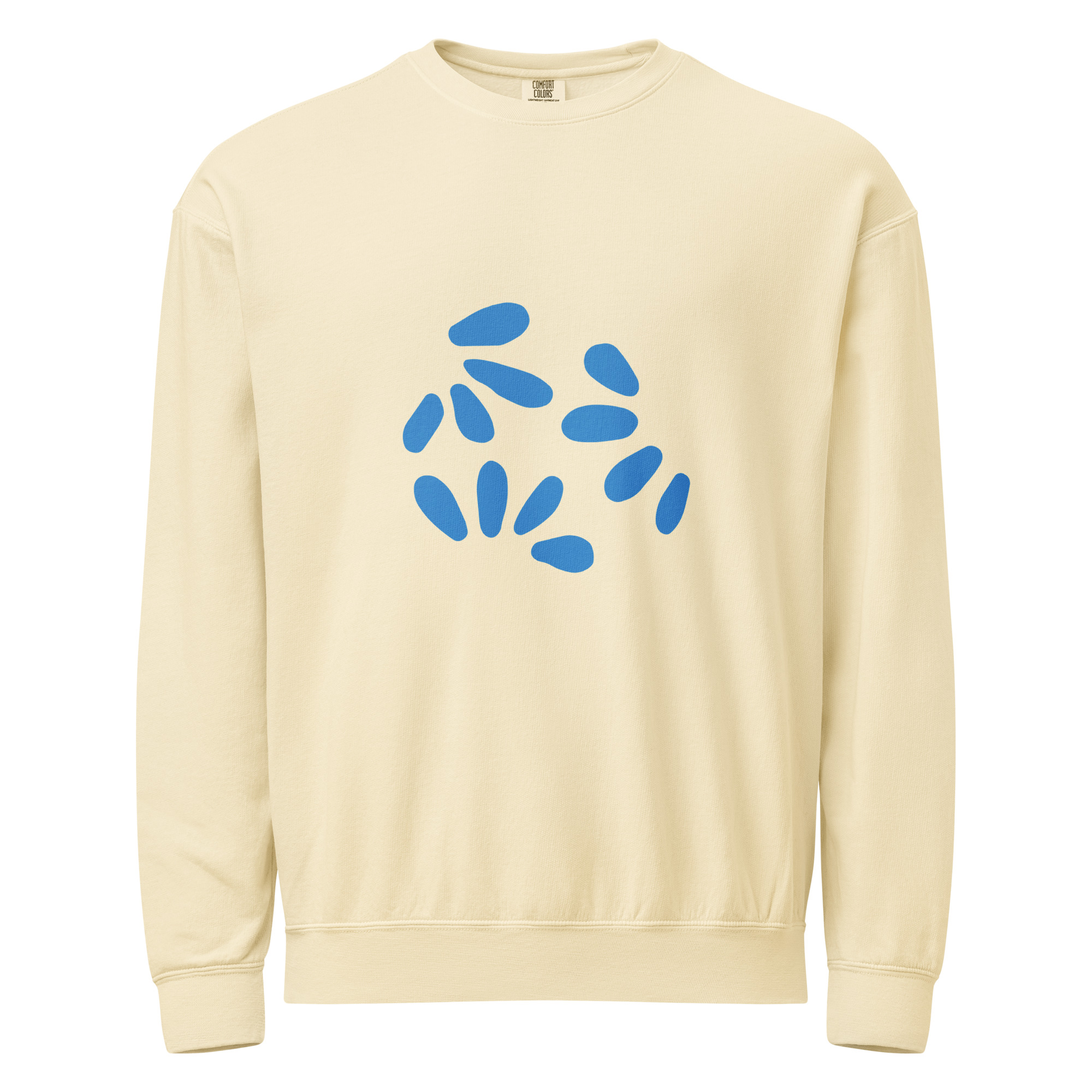 Fleece crewneck sweatshirt with garment dye (unisex) - Image 9