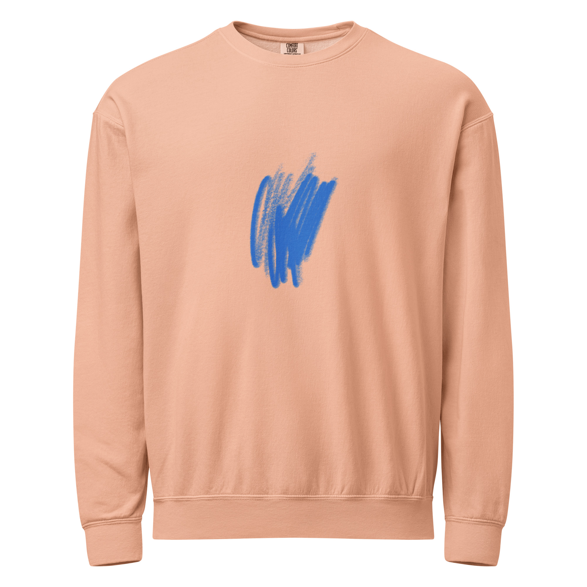 Garment-dyed fleece crewneck sweatshirt