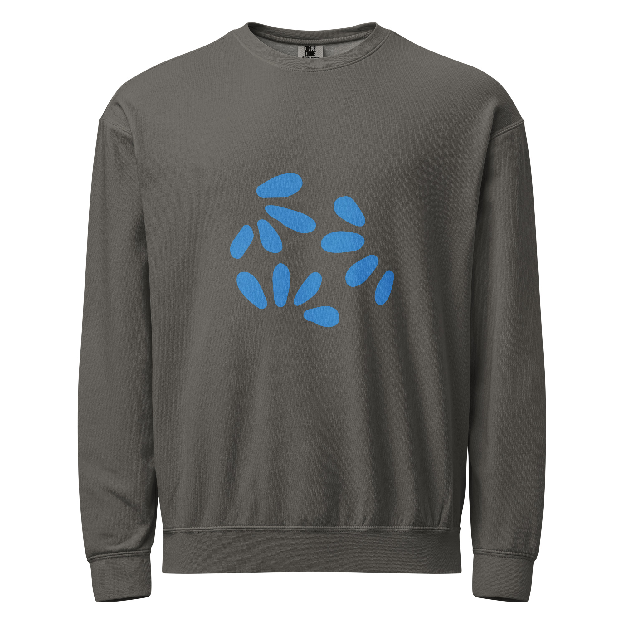 Fleece crewneck sweatshirt with garment dye (unisex) - Image 3
