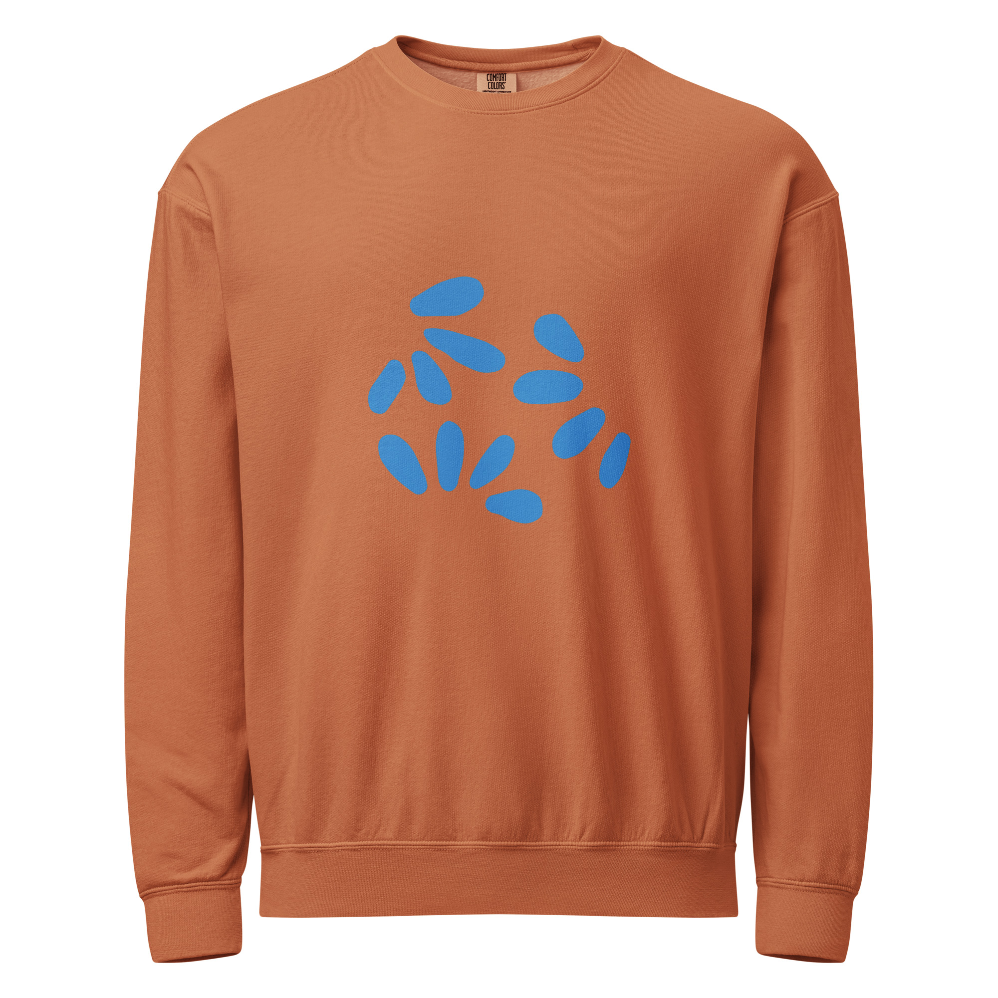 Fleece crewneck sweatshirt with garment dye (unisex) - Image 6