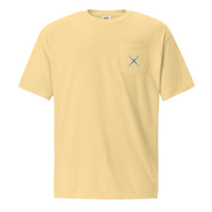 Men’s pocket T-shirt in garment-dyed fabric