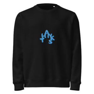 Alternative view of Organic Midweight “Thanks” Crewneck