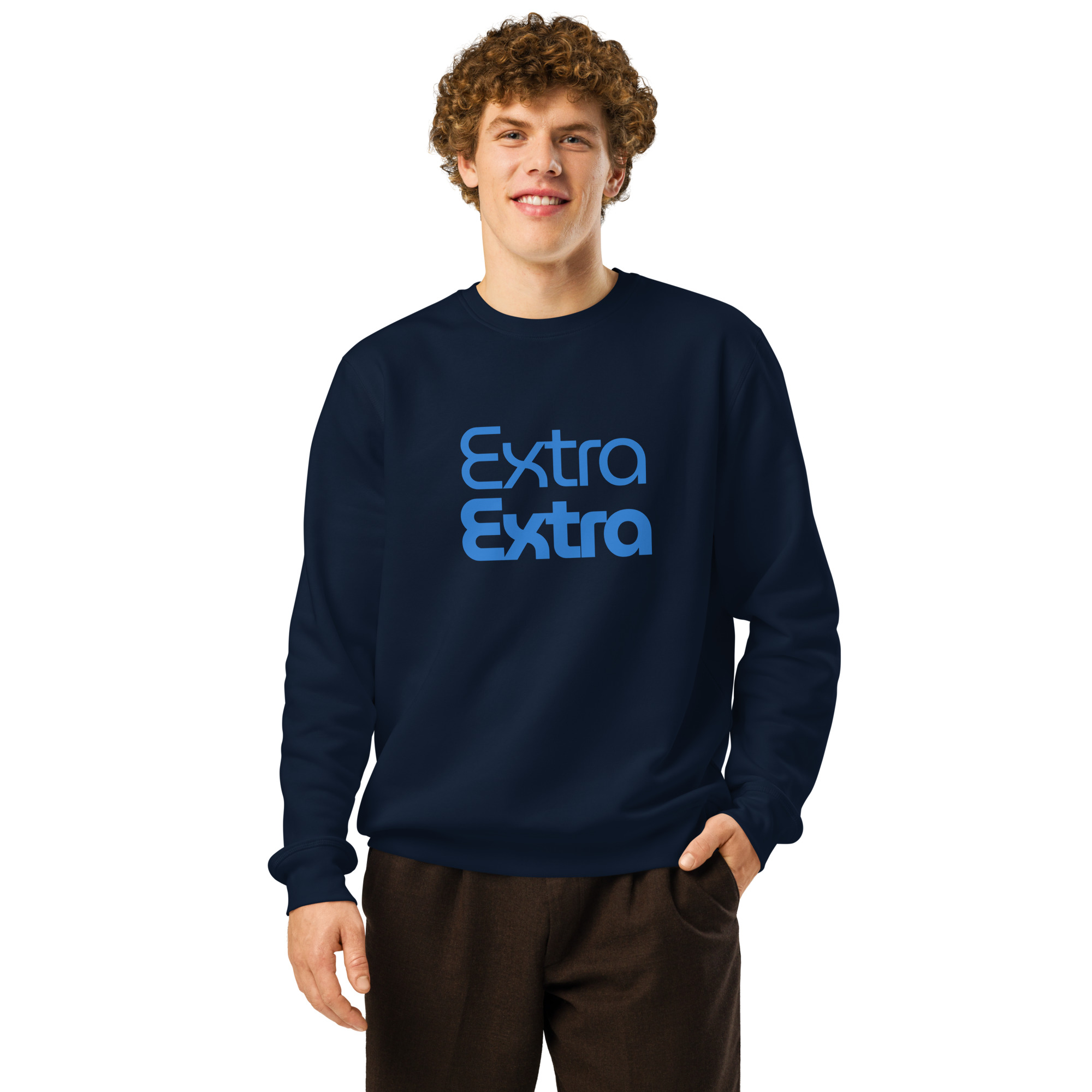 Extra Extra Men's Organic Mid-Weight Sweatshirt - Image 3