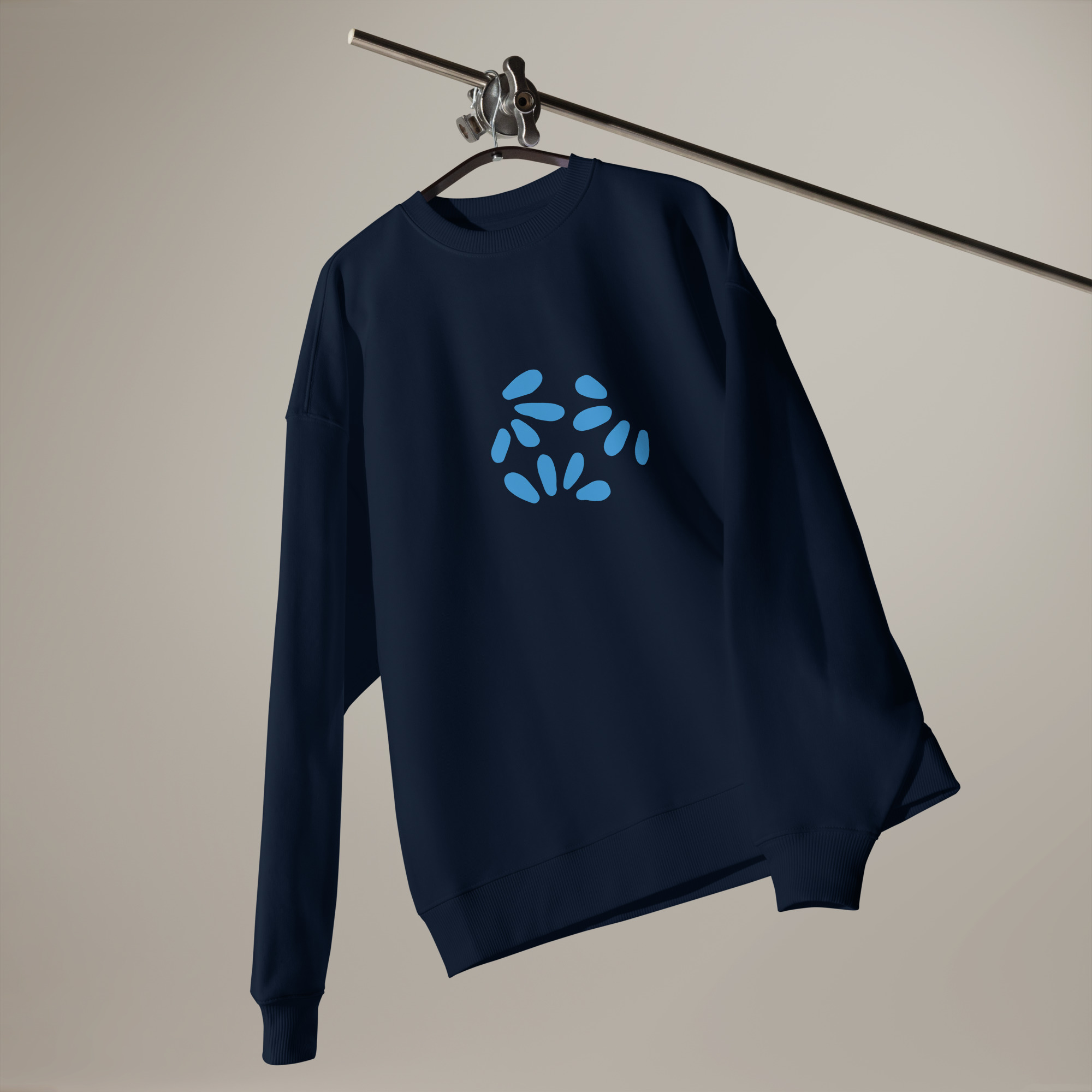 Oversized Organic Petal Pattern Sweatshirt - Image 2