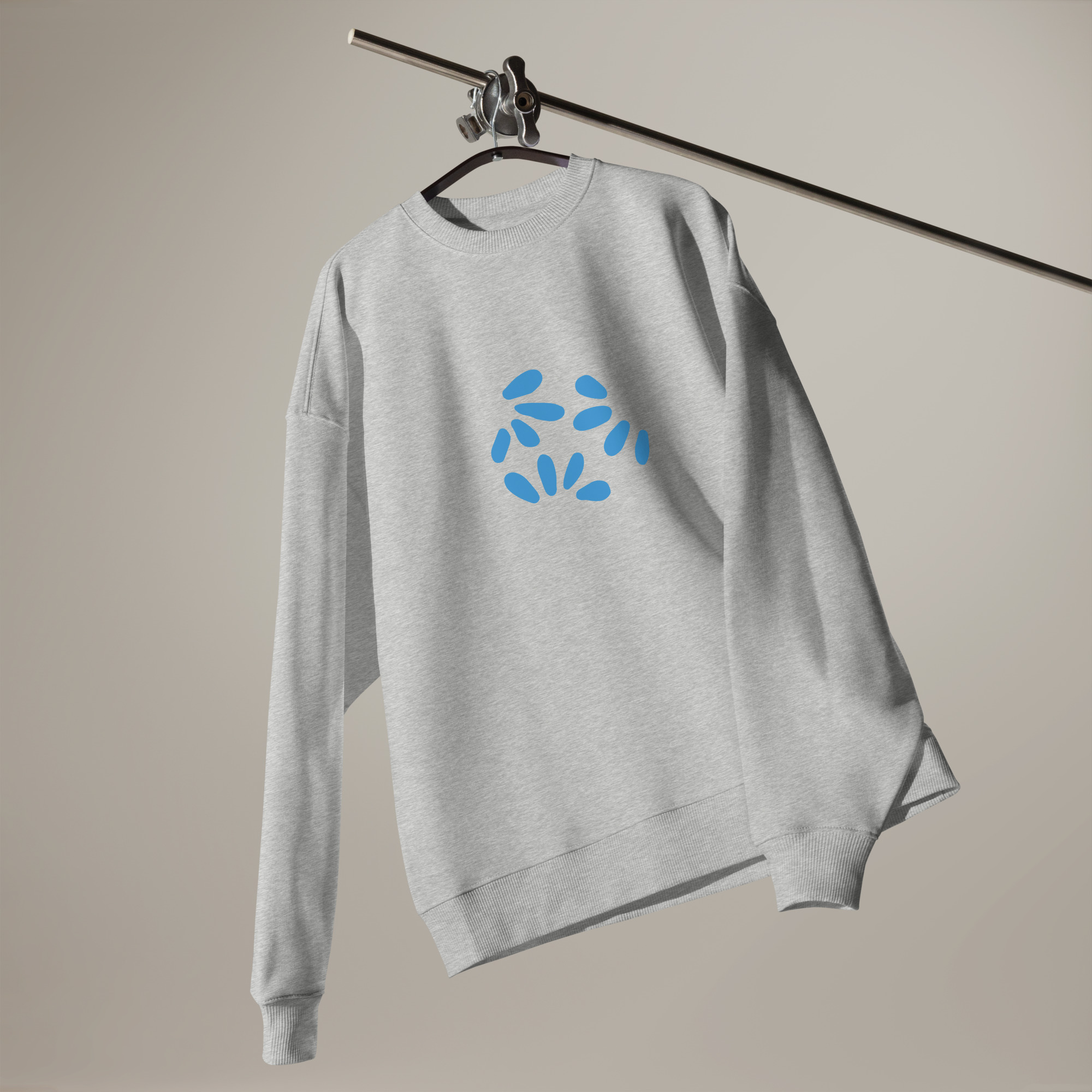 Oversized Organic Petal Pattern Sweatshirt - Image 3